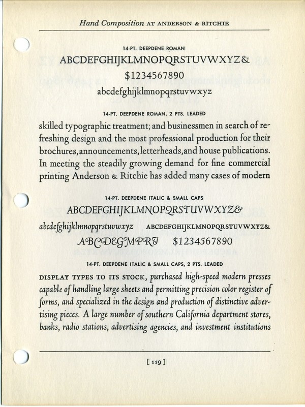 Deepdene type specimen #type #specimen #typography