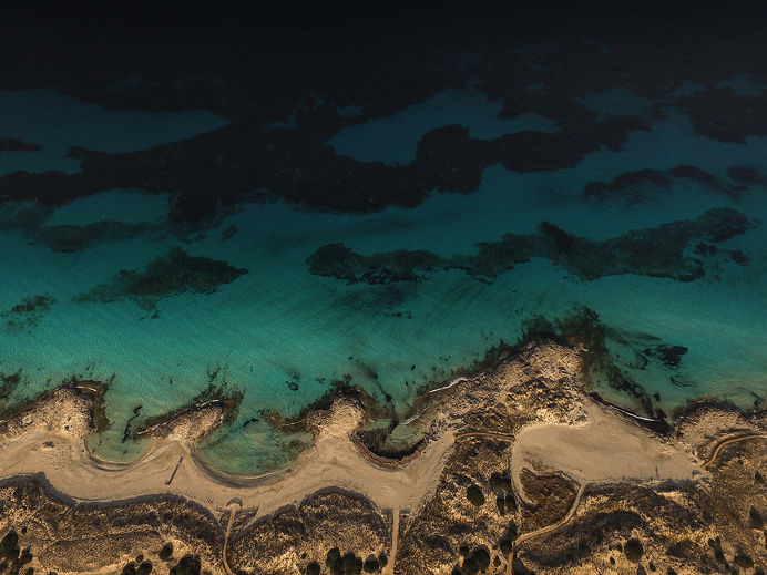 Formentera drone footage from above beautiful landscape nature air spain inspire photography designblog www.mindsparklemag.com sea mountain
