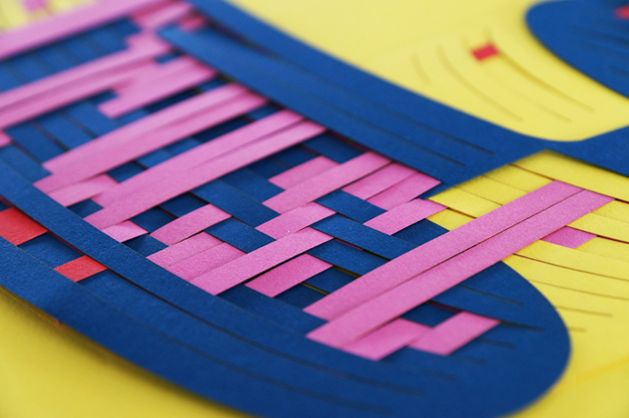 Bart Vollebregt Love Breathe & Trust #poster #paper #weave #woven #lasercut #typography