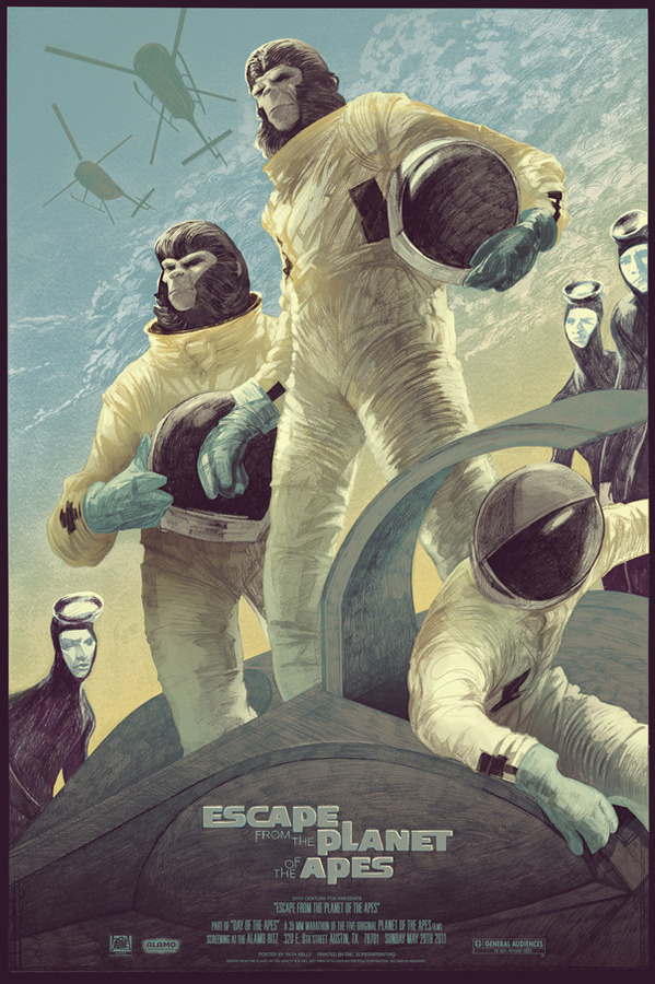 Escape from the Planet of the Apes #illustration #rich #kelly #poster