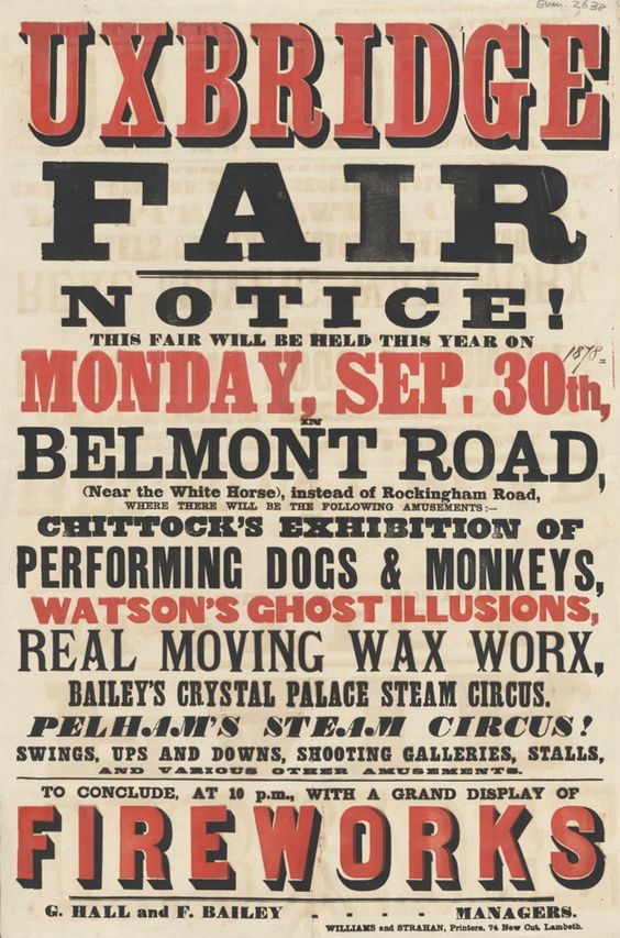 Poster for a Victorian fair