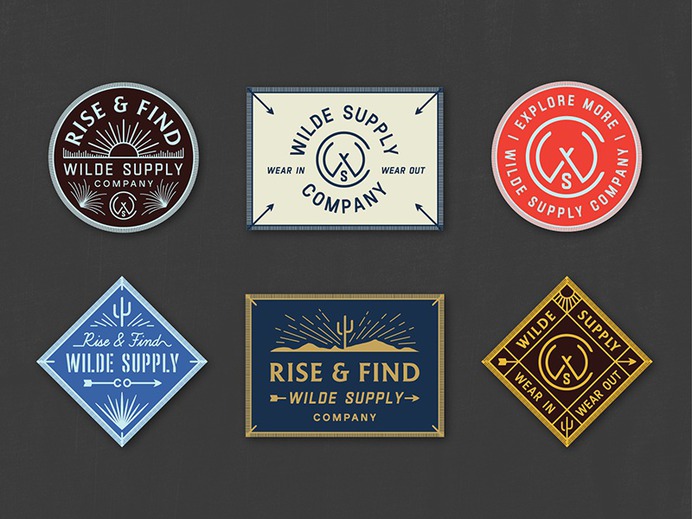 Patches badge seal apparel typography type patch