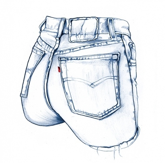 UPPERorange #sexy #illustration #drawn #bleistift #hand #jeans