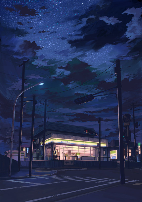 Illustration, Japan. #night #illustration #japan #time
