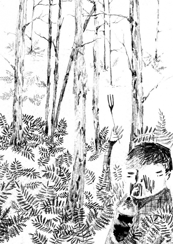 Bearded Men Eating Fancy Desserts In The Great Outdoors - Lucy Eldridge Illustration #white #level #next #black #illustration #and