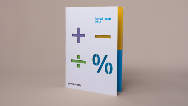 Green Energy Heavenly #die #cut #print #annual #cover #report