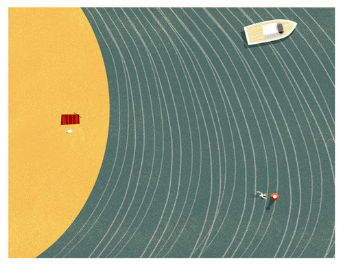 time to swim #ocean #water #illustration #sea #swim #sport