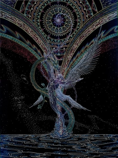 Divine gel-pen Drawings by John Paul 'Lakan' Olivares I Art Sponge #spiritual #divine #olivares #john #pen #gel #drawing #fantastic #paul