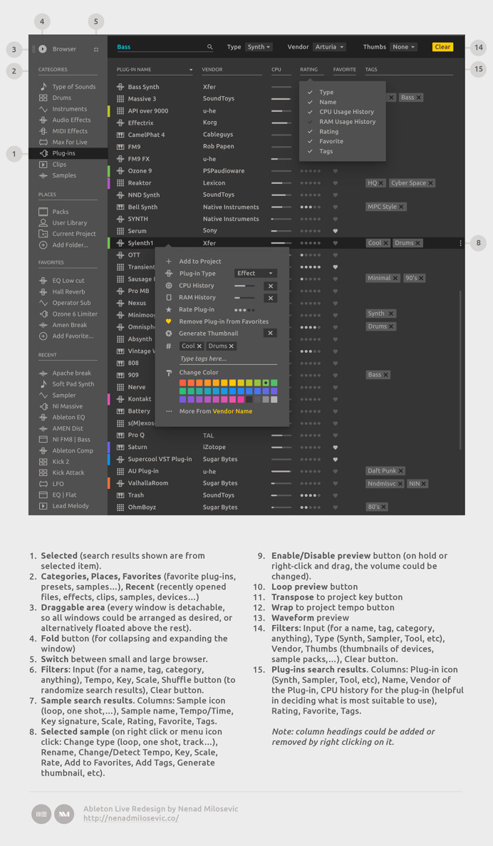 Ableton Live Redesign – Nenad Milosevic – Medium
