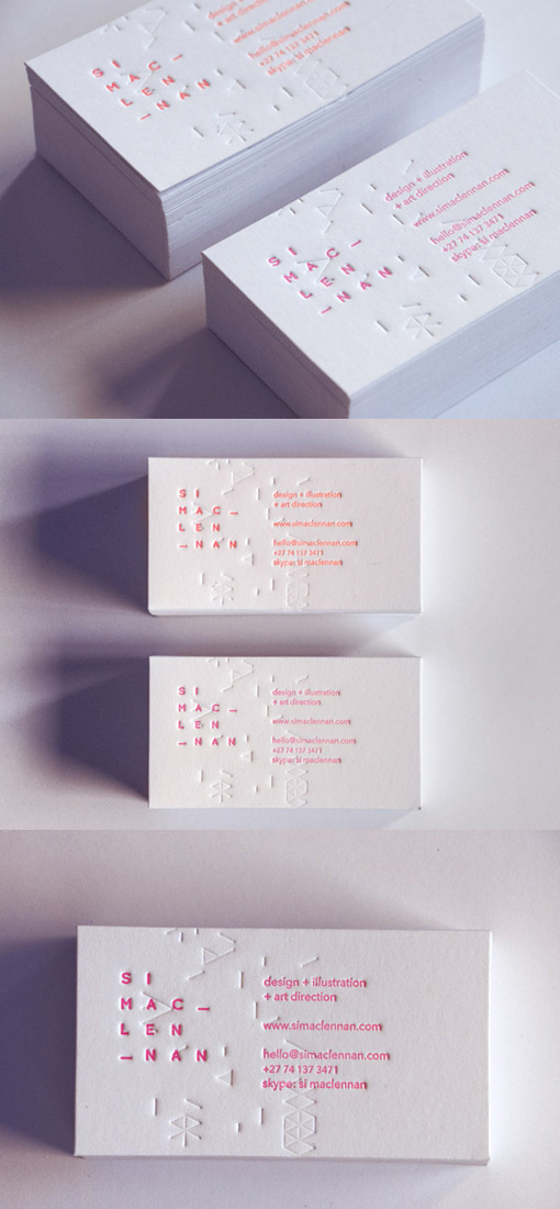 business cards #white #business #card #letterpress #corporate #identity #minimal