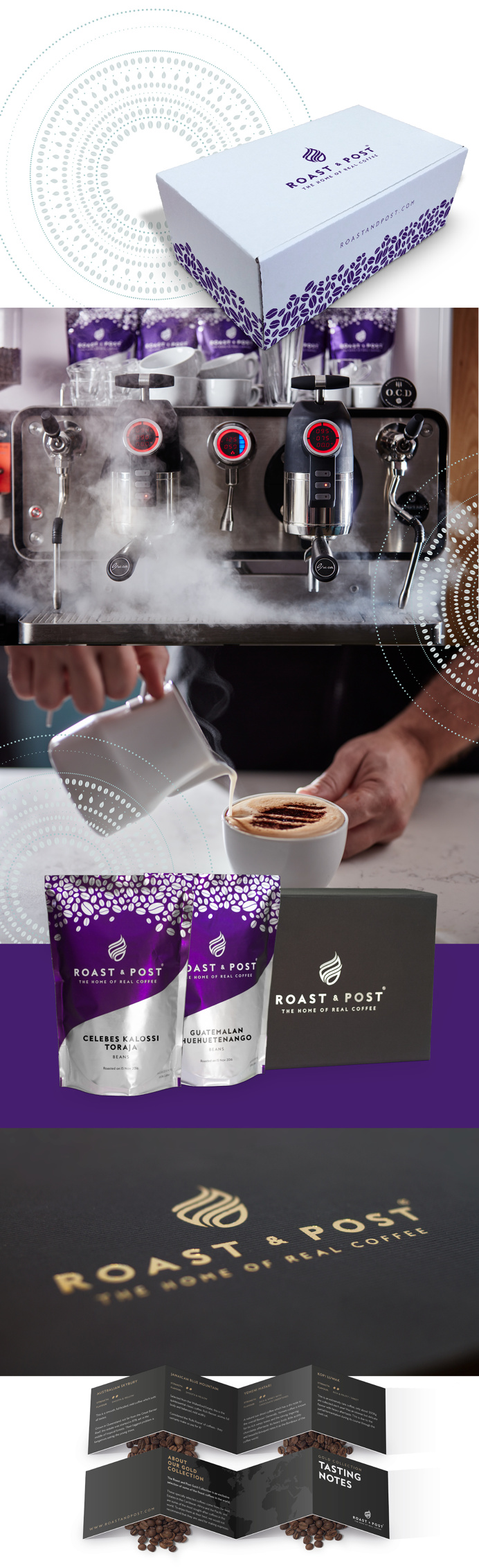 Roast & Post branding, packaging and photography, by Redspa http://redspa.uk