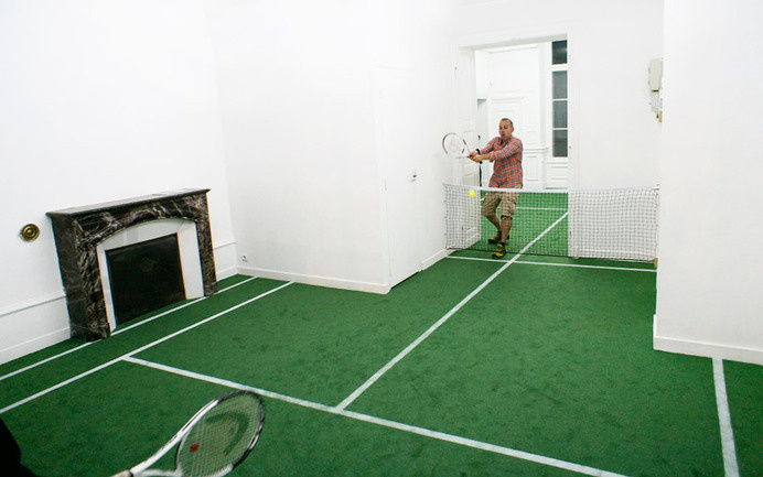 benedetto bufalino turns a french apartment into a tennis court #tennis #house
