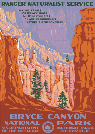 Bryce Canyon National Park #adventure #travel #bryce #canyon #park #utah #wpa #poster #parks #national #desert
