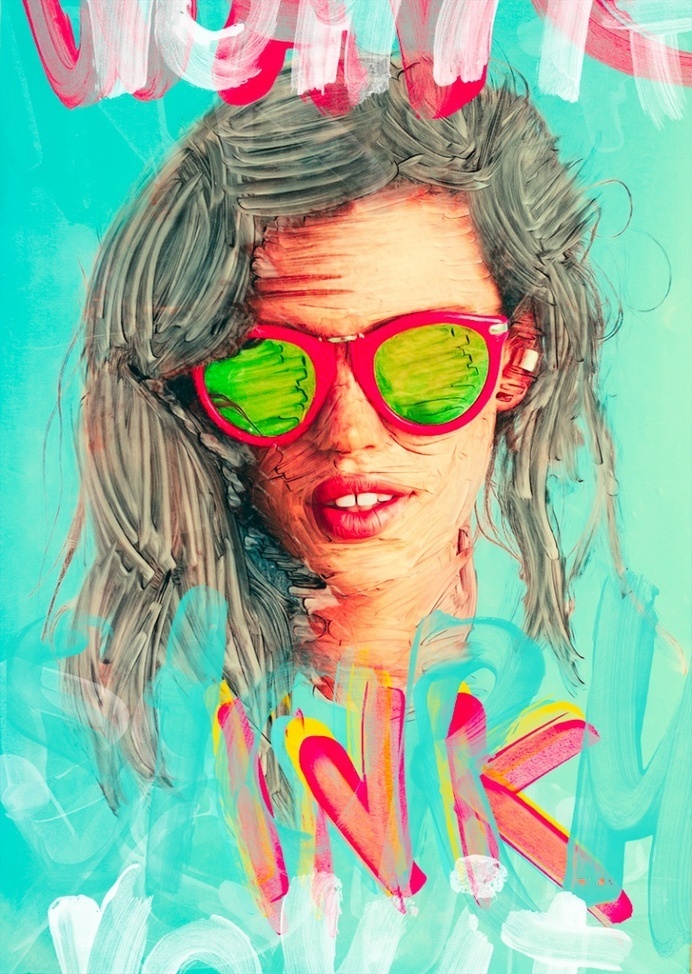 Digital Vomit by Alberto Seveso - JOQUZ #artwork #print #inkjet #illustration