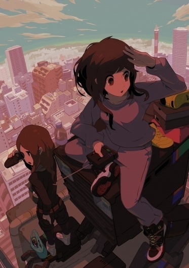 sneaker girls by ~Tomiokajiro on deviantART #city #ilustration