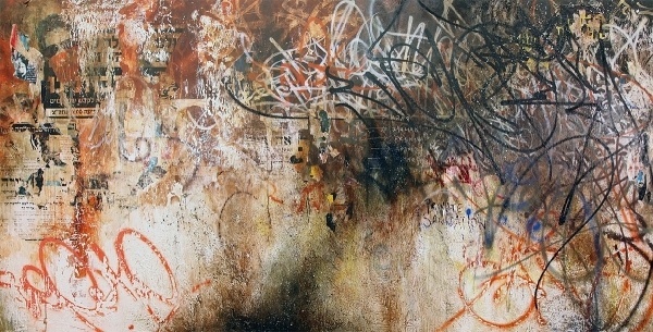 The Far Left #abstract #parl #graffiti #distressed #com #art #joseparla #collage #jos #fine