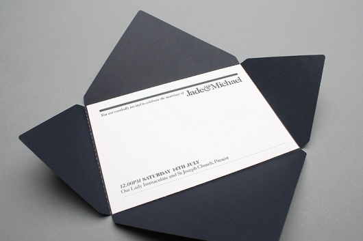 John Barton #screenprinted #cut #blackwhite #invitation #modern #laser
