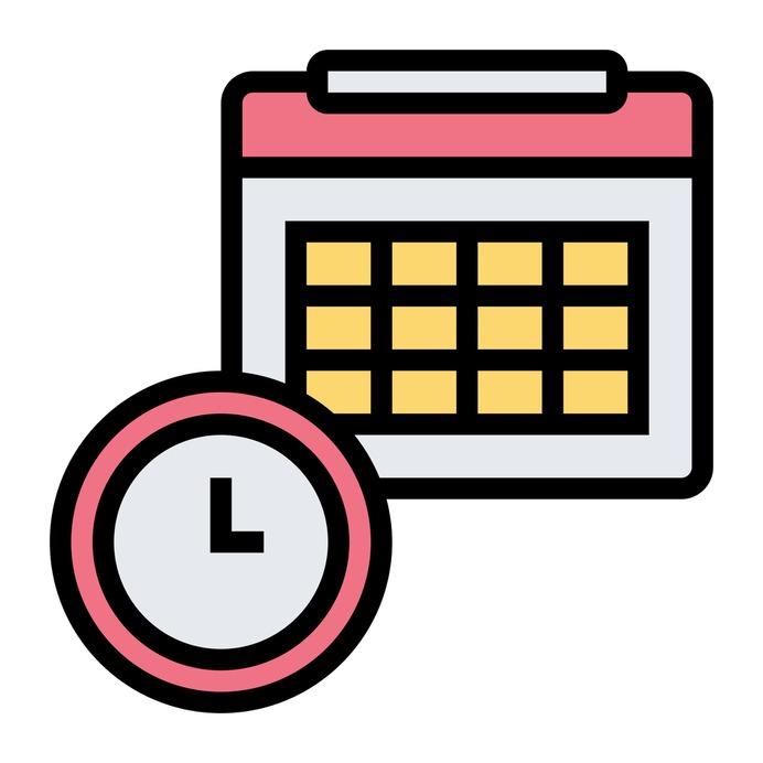 See more icon inspiration related to calendar, clock, time, date, time and date, planning, delivery, calendars and dates on Flaticon.