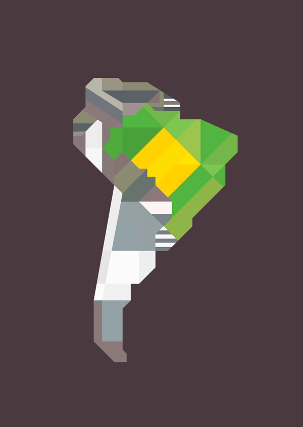 South American national flag maps by Jack Daly.