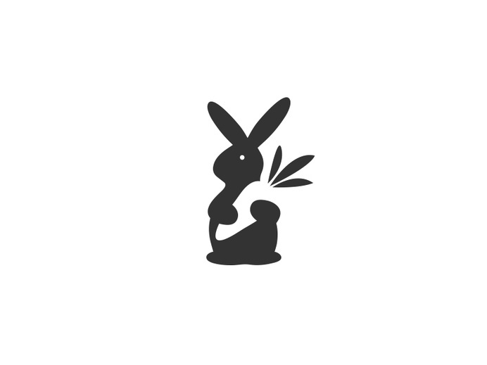 Rabbit Loves Carrot by Aditya Chhatrala #mark #logo #carrot #rabbit