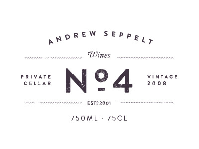 No.4 #rhodes #branding #design #wine #cj #logo