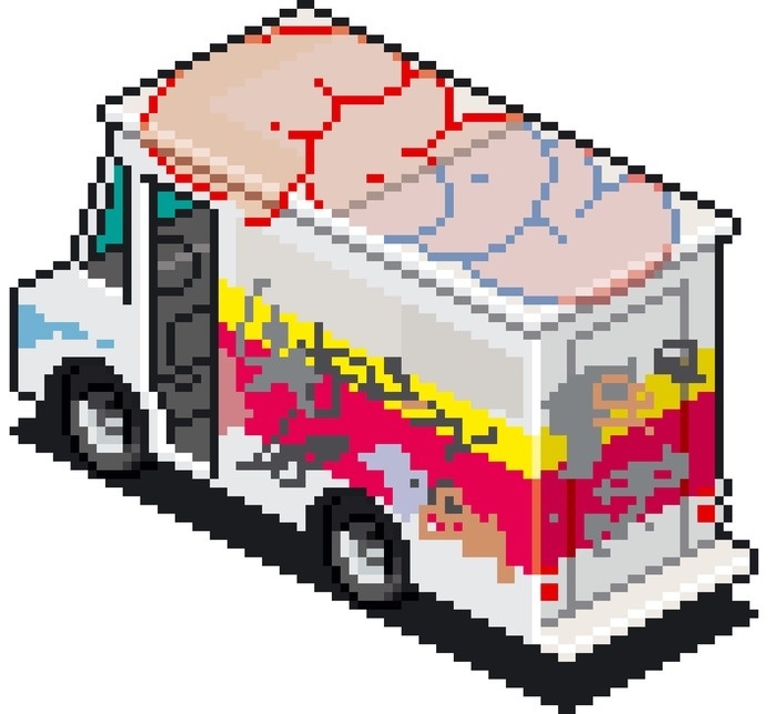 PT Truck Grafitti Small 01k #graffiti #pixel #eboy #illustration #art