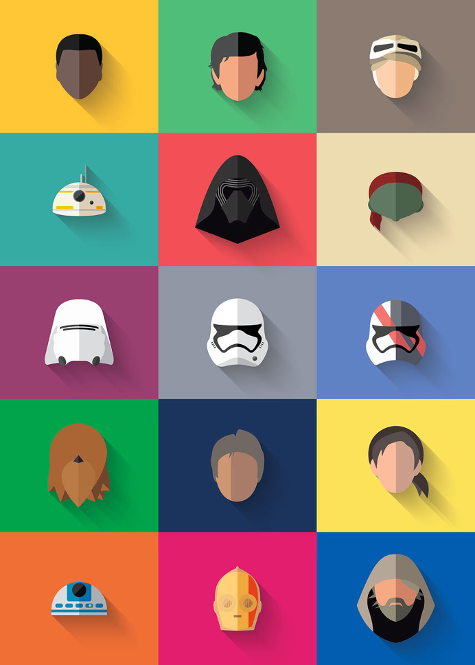 15 free icons Star Wars: The force awakening