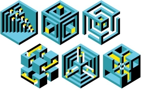 grain edit · Carl DeTorres #carl #isometric #grid #detorres #hexagon #cube