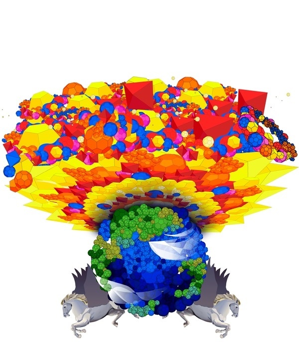 The Big Bang #birth #horse #geometry #polygon #color #earth #bejeweled