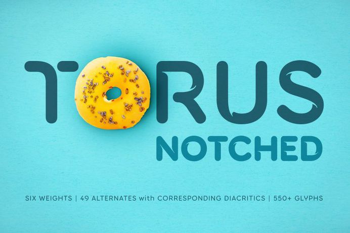 Sans Serif Fonts ~ Torus Notched