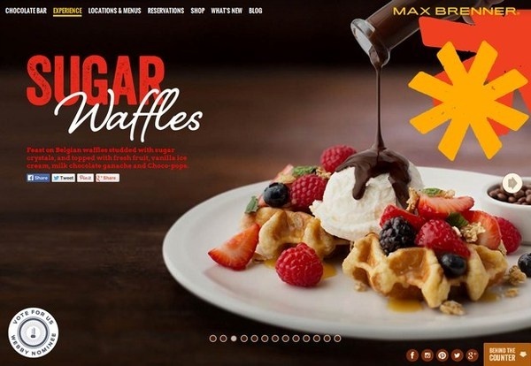 Maxbrenner #food #web design #parallax #one page