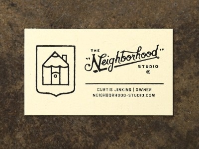 Business card design idea #406: Dribbble - Business Cards by Curtis Jinkins #branding #jinkins #icon #neighborhood #design #curti...