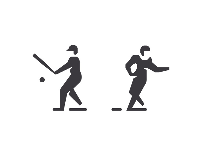 Sports Icon Design by Sascha Elmers #icon #icondesign #iconic #picto #pictogram #symbol #sports #baseball #football