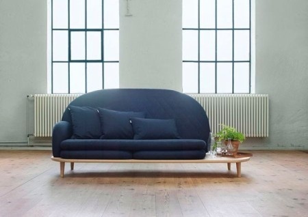 This modular sofa is rearrangeable, depending on whether you need a side table or foot stool. #design #home #product #furniture #industrial
