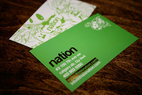 Business card design idea #251: Green Business Cards Design