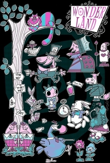 ilustración / dibujo, diseño web y camisetas | OFGMS | olivier fritsch gomez #wonderland #alice