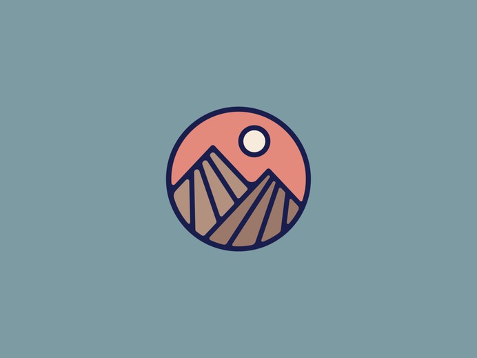 Mini Range branding brand hat apparel hike climb surf trail hiking nature sun outdoors vector mountain illustration
