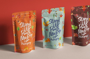 Psd Stand-Up Pouch Packaging Mockup