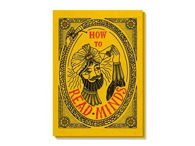 How To Read Minds Poster product design print poster magic snake carnival circus mind reading psychic branding tattoo vector hand lettering retro bold vintage typography hand drawn illustration