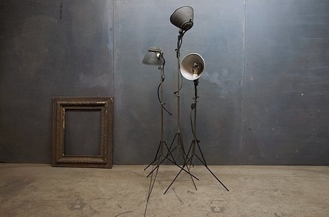 FFFFOUND! | 1930s Movie Set Tripods Floor Lamps : Factory 20 #interior #lamp #design #light