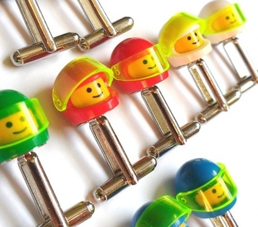 Space LEGO Smiley Helmet Cufflinks by Cufflinks on Etsy #fashion #logo