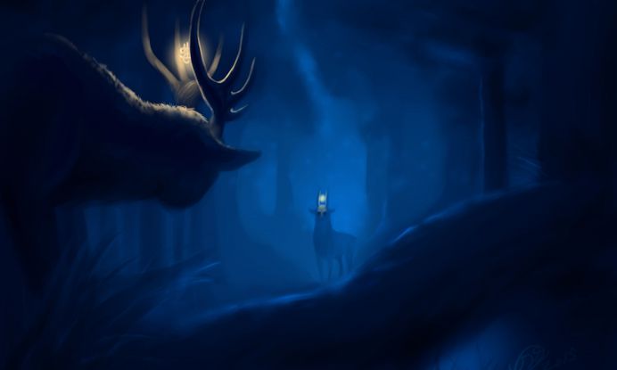 Fantasy Forest Deer Pc Full Hd Wallpaper – WallpapersBae
