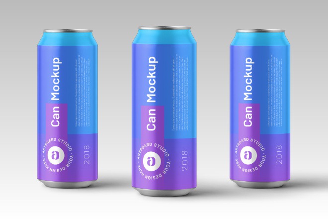 Aluminium Drink Can Mockup Scene