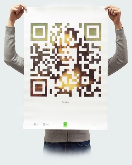 Плакат «Мона Лиза» из проекта «QRtina» | Студия Psyho #qr #mona #code #poster #lisa