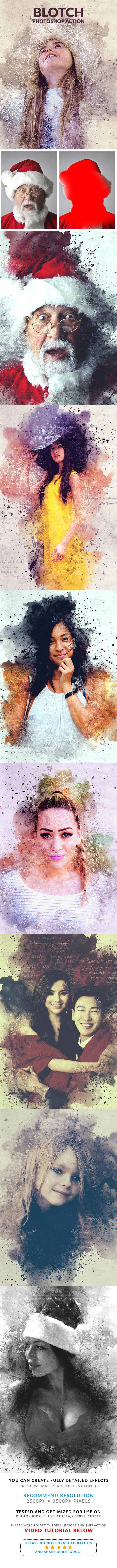Blotch Photoshop Action by PSDSquare