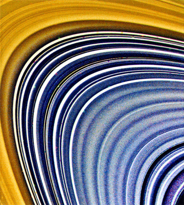 Saturn ring, False-color image #saturn #planet #voyager