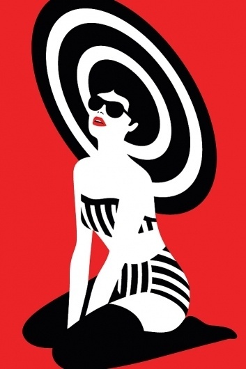 Pin Up - malikafavre #red #malikafavre #pin #illustration #up