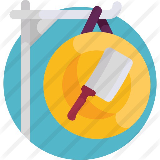 See more icon inspiration related to food and restaurant, butcher, signaling, sausage, market, sign and food on Flaticon.