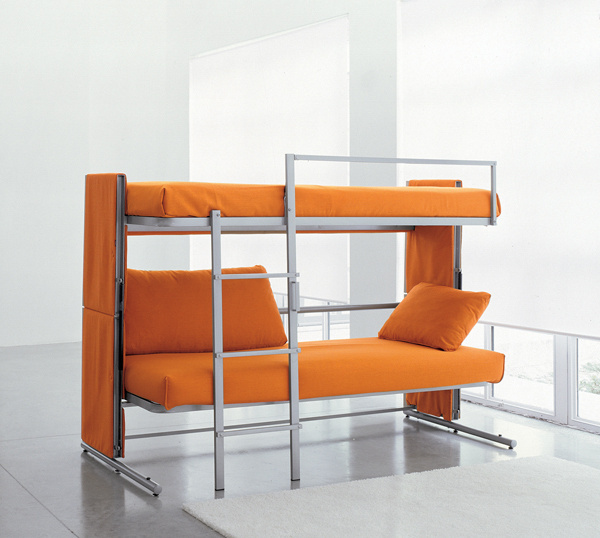 Doc Sofa Bunk Bed transforms into a bunk bed for 2 in a matter of minutes! #product #furniture #design #home
