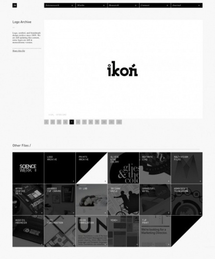 Sciencewerk on Grid Based #website #design #graphic #black